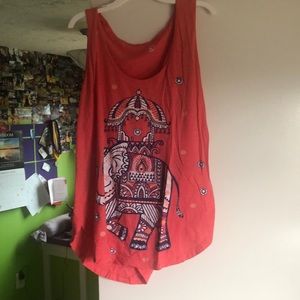 Pink elephant tank top